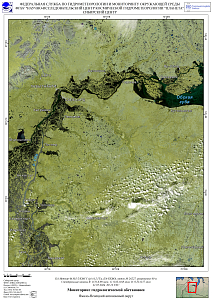 Гидрологическая обстановка на реках Ямало-Ненецкого автономного округа по спутниковым данным за 21-22 июля 2024 г.