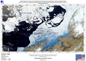 Ледовая обстановка в Карском море и Море Лаптевых по спутниковым данным 

за 20-28 июня 2025 г.